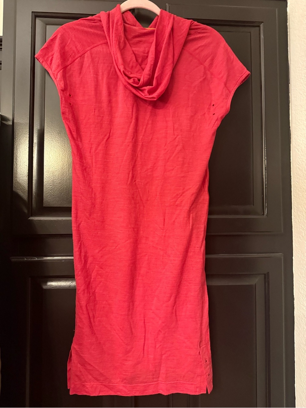 Smartwool Red Short-Sleeve Hooded Dress size medium - Picture 2 of 4